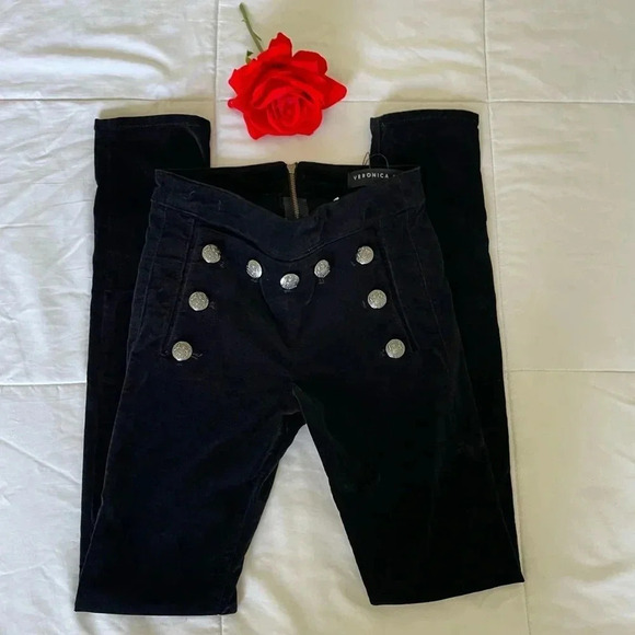 Veronica Beard velour Jane sailor pants - Picture 3 of 12